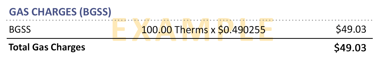 BGSS Gas Charge Example